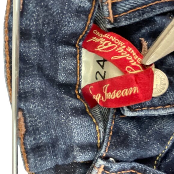 Lucky Brand Women's Skinny Jeans Size 24 Embroidered Pockets Dark Wash Denim - Picture 5 of 11